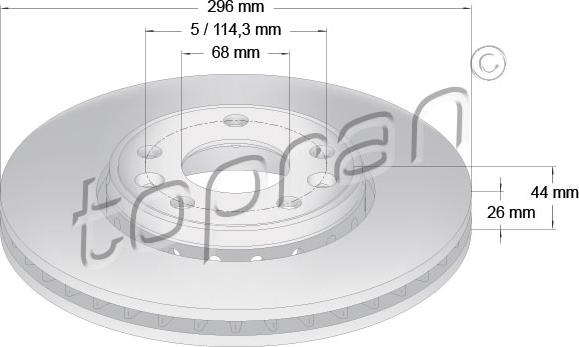 Topran 700 802 - Brake Disc autospares.lv