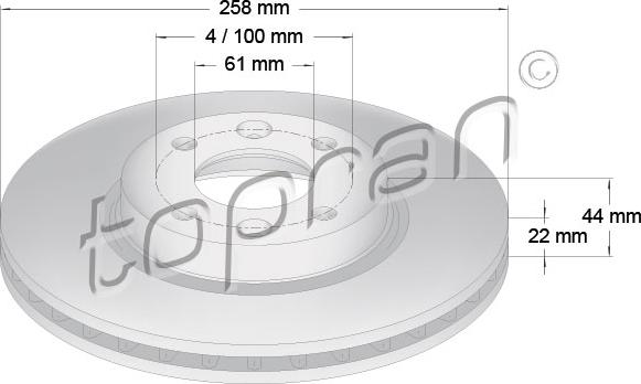 Topran 701 416 - Brake Disc autospares.lv