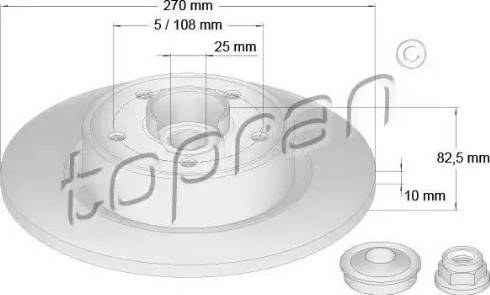 Topran 701 476 - Brake Disc autospares.lv