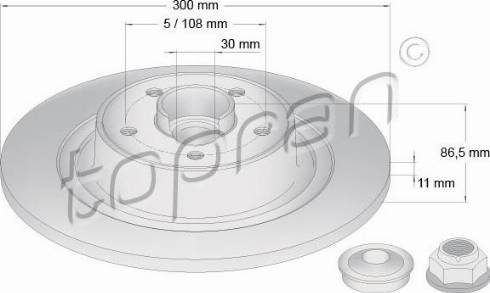 Topran 701 097 - Brake Disc autospares.lv