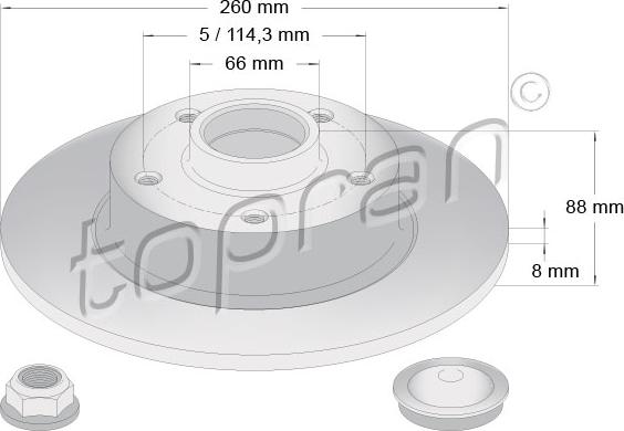 Topran 701 161 - Brake Disc autospares.lv