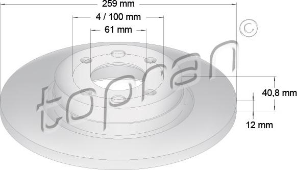 Topran 701 771 - Brake Disc autospares.lv