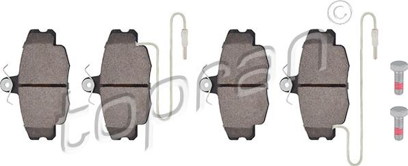 Topran 720 249 - Brake Pad Set, disc brake autospares.lv