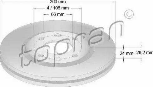 Topran 720 244 - Brake Disc autospares.lv