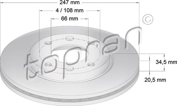 Topran 720 240 - Brake Disc autospares.lv