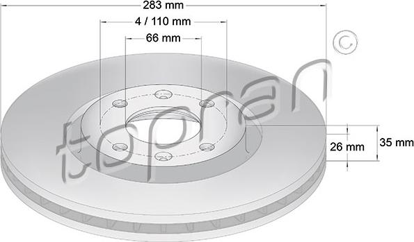 Topran 720 248 - Brake Disc autospares.lv