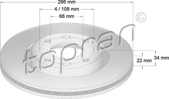 Topran 720 247 - Brake Disc autospares.lv