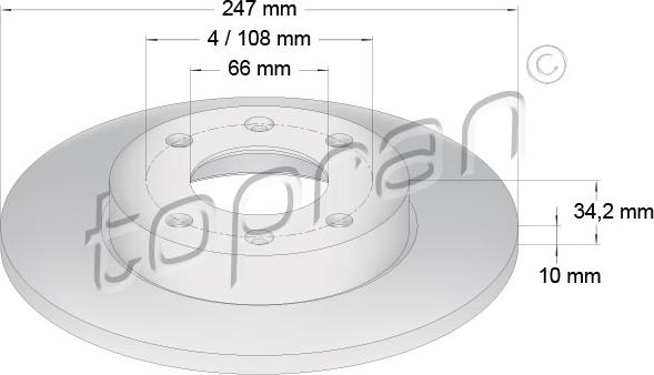 Topran 720 239 - Brake Disc autospares.lv