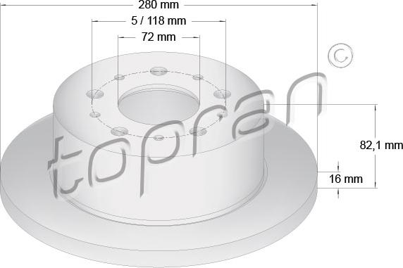 Topran 721 183 - Brake Disc autospares.lv