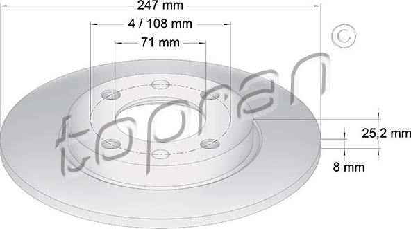 Topran 721 891 - Brake Disc autospares.lv