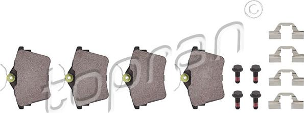 Topran 721 244 - Brake Pad Set, disc brake autospares.lv