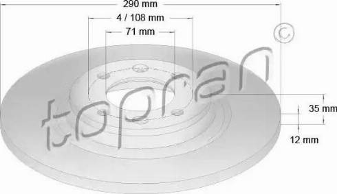 Topran 723 434 - Brake Disc autospares.lv