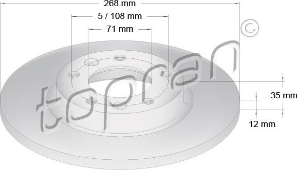 Topran 723 881 - Brake Disc autospares.lv