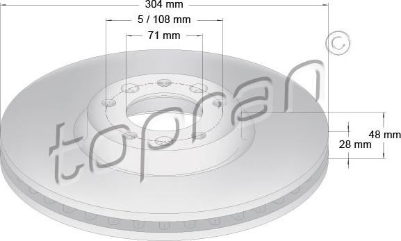 Topran 723 321 - Brake Disc autospares.lv