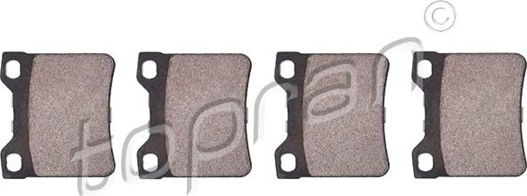 Topran 722 491 - Brake Pad Set, disc brake autospares.lv