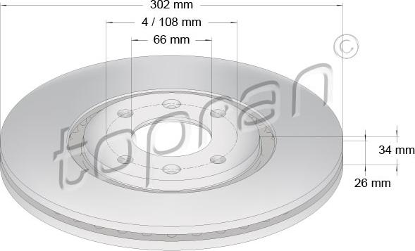 Topran 722 455 - Brake Disc autospares.lv