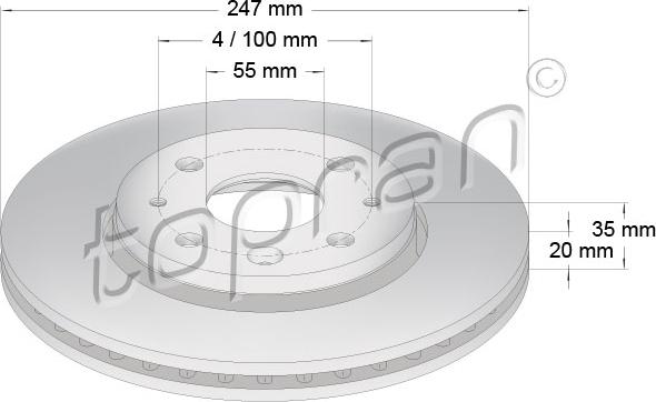 Topran 722 457 - Brake Disc autospares.lv