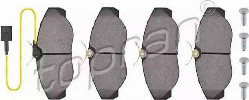 Topran 722 509 - Brake Pad Set, disc brake autospares.lv