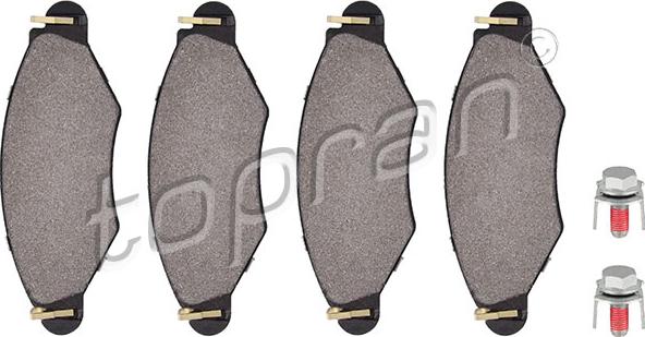 Topran 722 502 - Brake Pad Set, disc brake autospares.lv