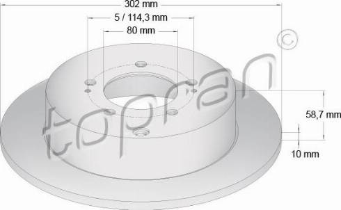 Topran 722 834 - Brake Disc autospares.lv