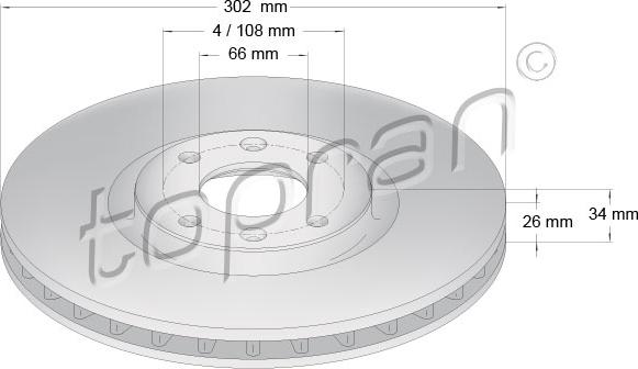 Topran 722 835 - Brake Disc autospares.lv