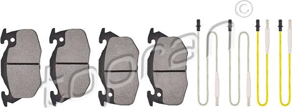 Topran 722 290 - Brake Pad Set, disc brake autospares.lv