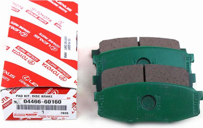 TOYOTA 0446660160 - Brake Pad Set, disc brake autospares.lv