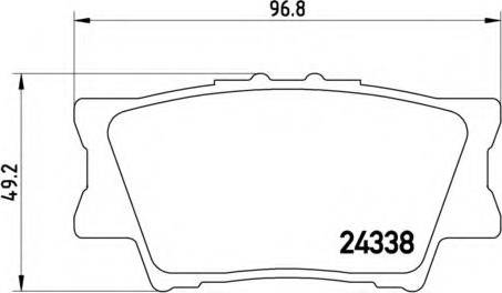 TOYOTA 0446633200 - Brake Pad Set, disc brake autospares.lv