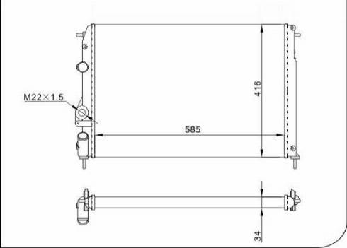 TQ 57260 - Radiator, engine cooling autospares.lv