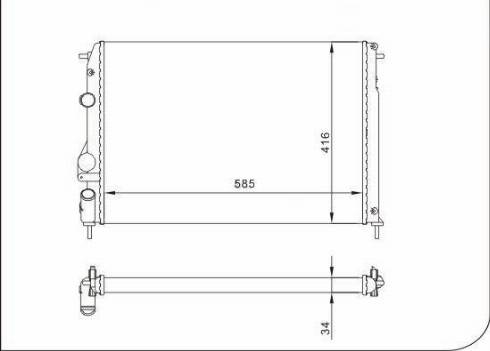 TQ 57261 - Radiator, engine cooling autospares.lv