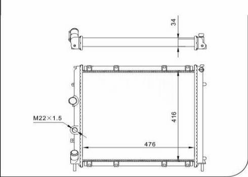 TQ 57263 - Radiator, engine cooling autospares.lv