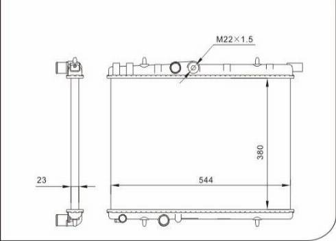 TQ 57235 - Radiator, engine cooling autospares.lv