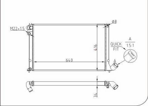 TQ 69857 - Radiator, engine cooling autospares.lv