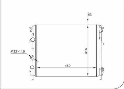 TQ 60922 - Radiator, engine cooling autospares.lv