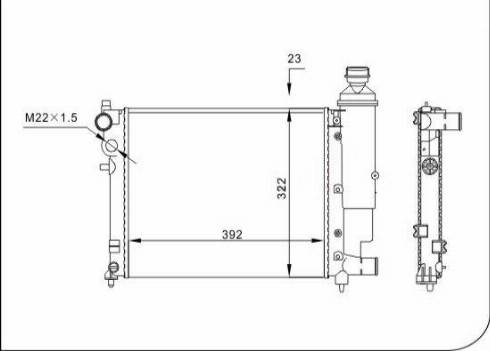 TQ 60881 - Radiator, engine cooling autospares.lv