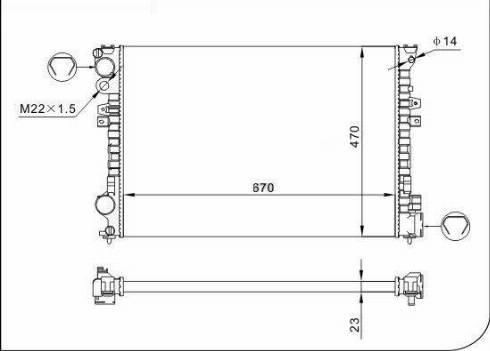 TQ 63023 - Radiator, engine cooling autospares.lv