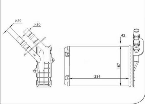 TQ 62121 - Heat Exchanger, interior heating autospares.lv