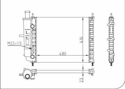 TQ 111887 - Radiator, engine cooling autospares.lv