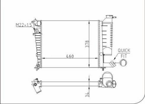 TQ 83460 - Radiator, engine cooling autospares.lv