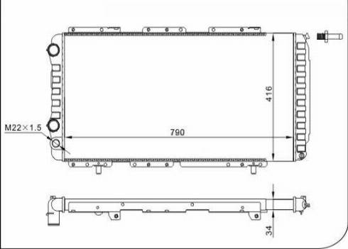 TQ 31159 - Radiator, engine cooling autospares.lv