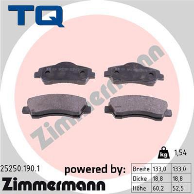 TQ 244945 - Brake Pad Set, disc brake autospares.lv