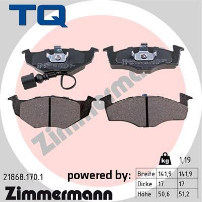 TQ 244969 - Brake Pad Set, disc brake autospares.lv