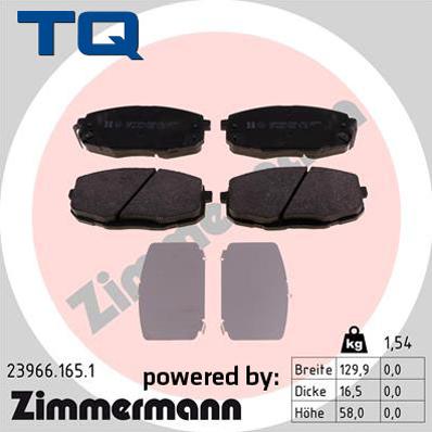 TQ 244916 - Brake Pad Set, disc brake autospares.lv