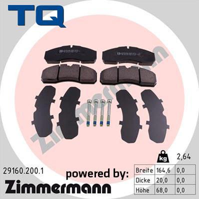 TQ TQ-BP1046 - Brake Pad Set, disc brake autospares.lv