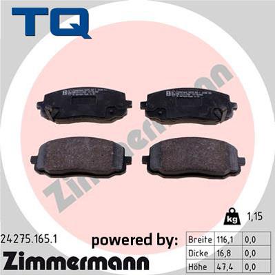 TQ 244921 - Brake Pad Set, disc brake autospares.lv