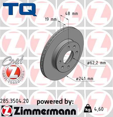 TQ 244595 - Brake Disc autospares.lv