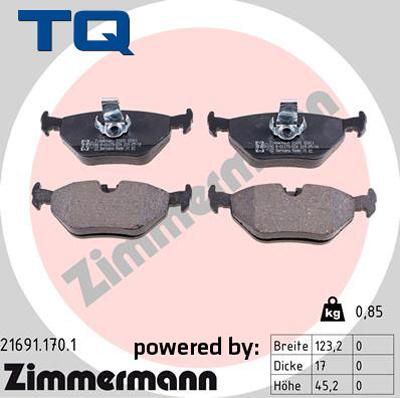 TQ 244695 - Brake Pad Set, disc brake autospares.lv