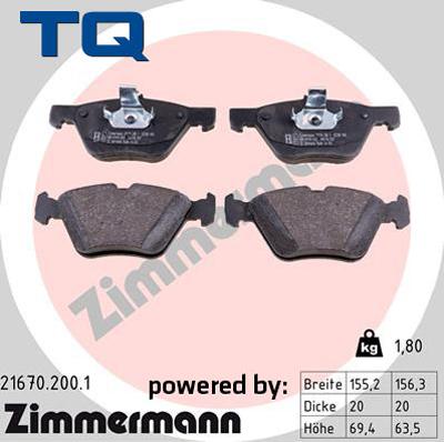 TQ 244692 - Brake Pad Set, disc brake autospares.lv