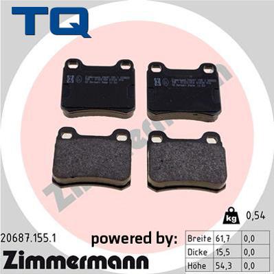 TQ 244685 - Brake Pad Set, disc brake autospares.lv