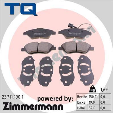 TQ TQ-BP0554 - Brake Pad Set, disc brake autospares.lv